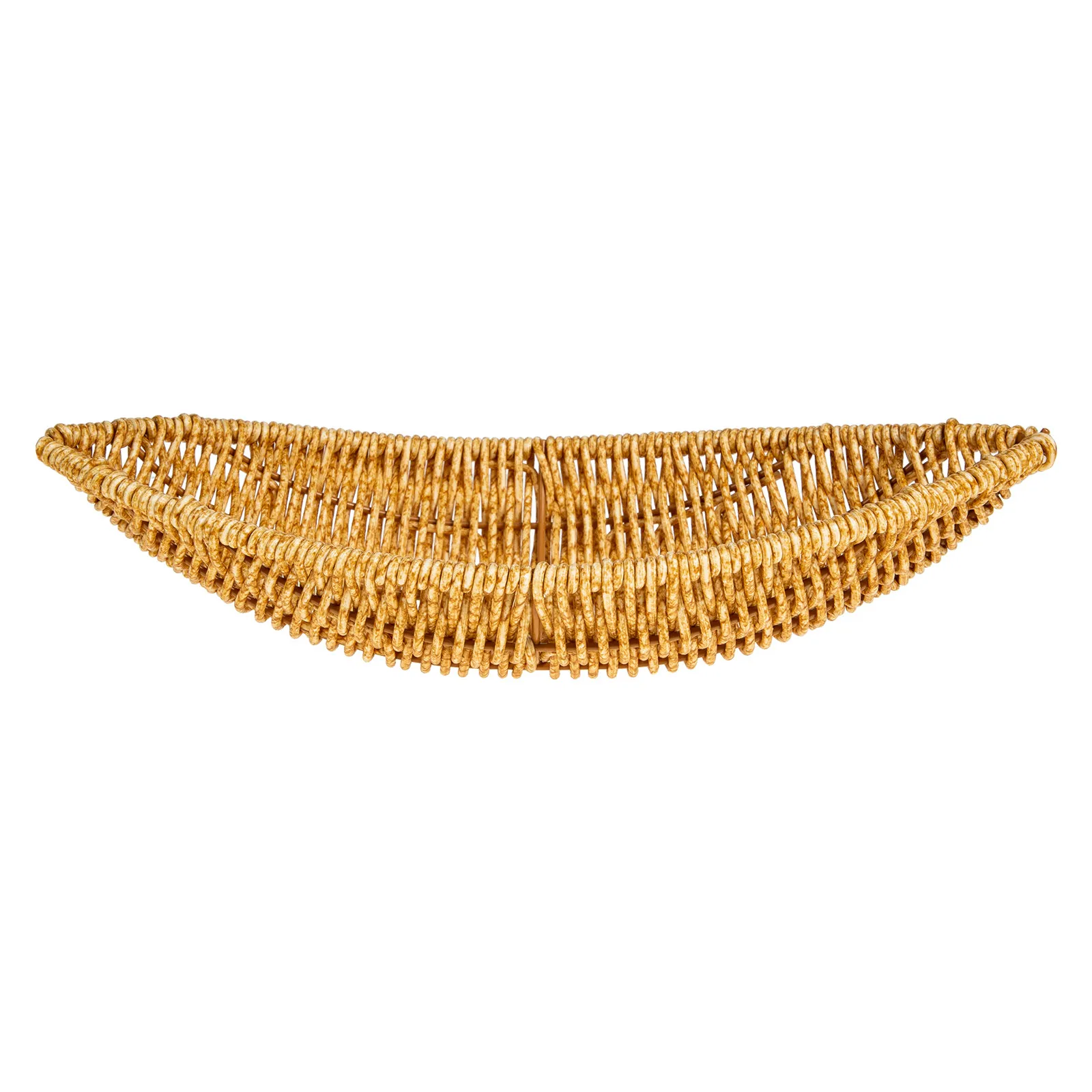 Imitation Rattan Fruit Basket Decorative Storage Tray Multi-Function Organizer for Food Snacks Kitchen Living Room