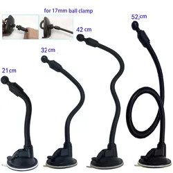 Universal Car Bracket 17Mm Ball Head 21/32/42/52CM Long Rod for Phone Clip Suction Cup Mounts Windshield/dashboard Brackets Base