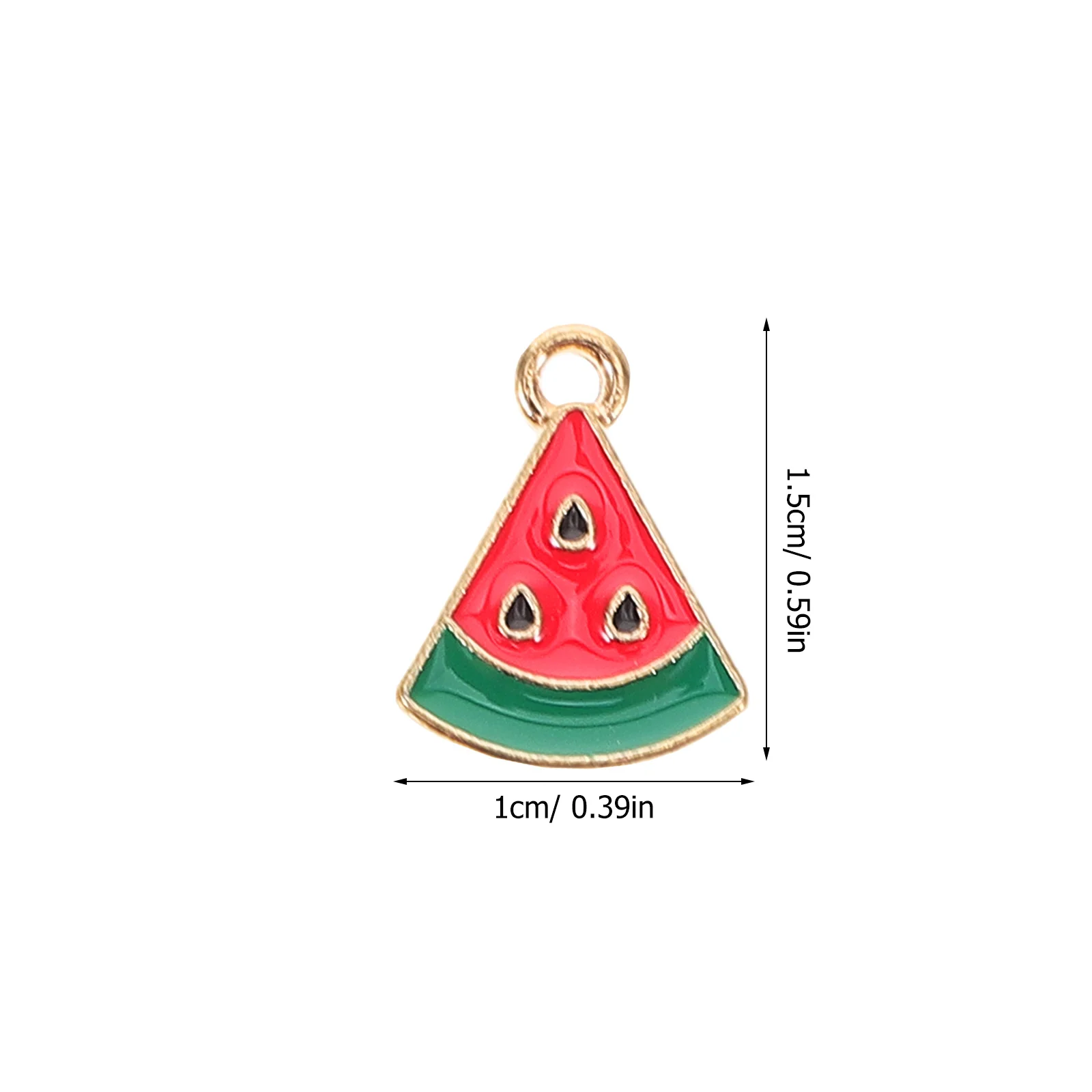 30Pcs Mini Watermelon Charms Alloy Enamel Pendants for Summer Jewelry Making DIY Accessories Necklaces Earrings