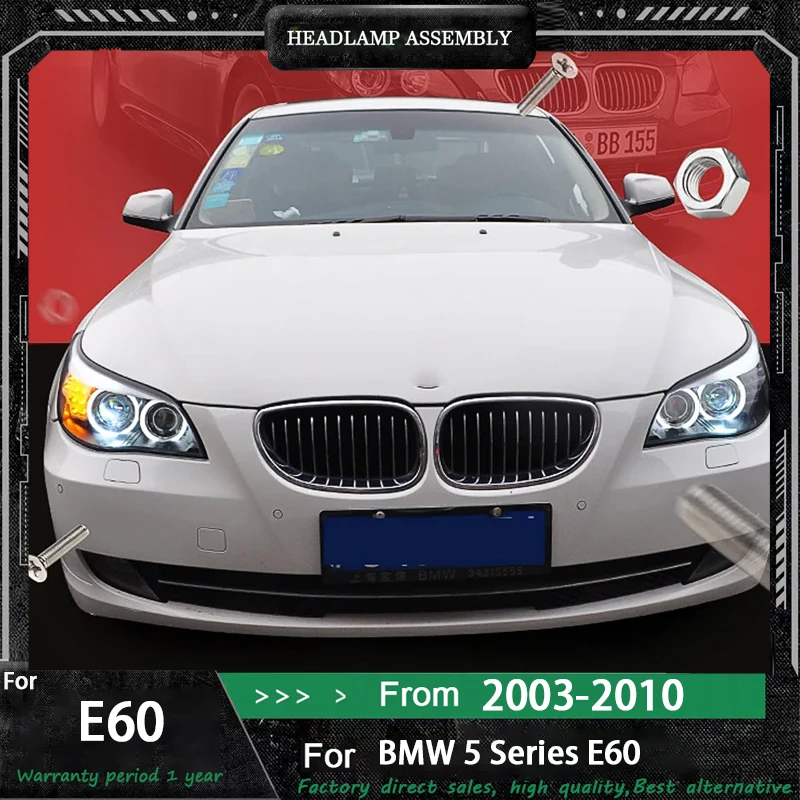 

Автомобильные аксессуары для BMW E60 Фара 2003-2010 BMW E60 Передняя лампа BMW 5 серии Фара Светодиодный DRL Указатель поворота Ксеноновая линза
