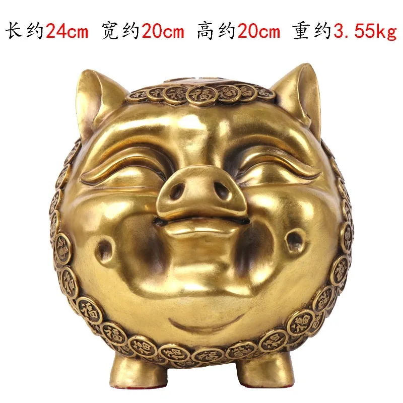 Fortune Zodiac Ornament, Bronze Craft, , Pig Head Money Box