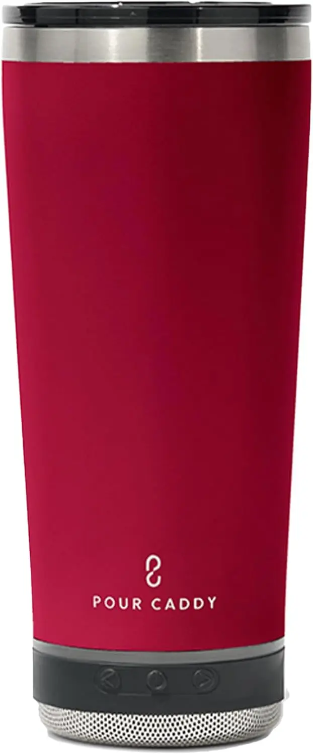 

Стакан Go Caddy на 18 унций с Bluetooth-динамиком, изолированная дорожная чашка из нержавеющей стали с крышкой, термос для горячих и холодных напитков, съемный