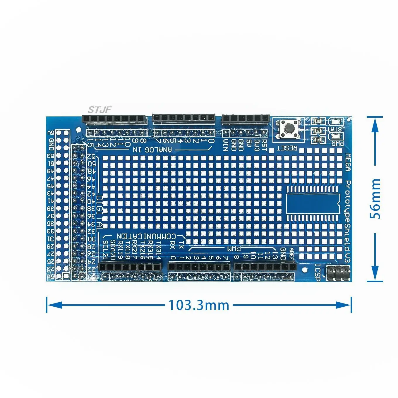 MEGA 2560 R3 Proto Prototype Shield V3.0 Expansion Development Board + Mini PCB Breadboard 170 Tie Points for arduino