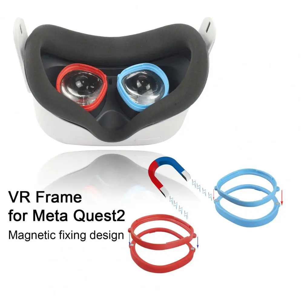 VR Frame for Meta Quest2 Magnetic Glasses Frame VR Lens Inserts Protect Display Eyes Stable Posture VR Glasses Frame