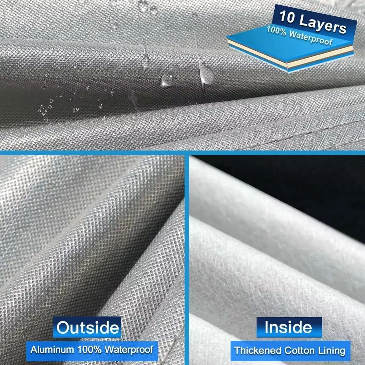 Multi-layer Thickened Car Cover Outdoor Waterproof All Weather Rain Snow UV Dust Protection Covers Fit For Hatchback Sedan SUV