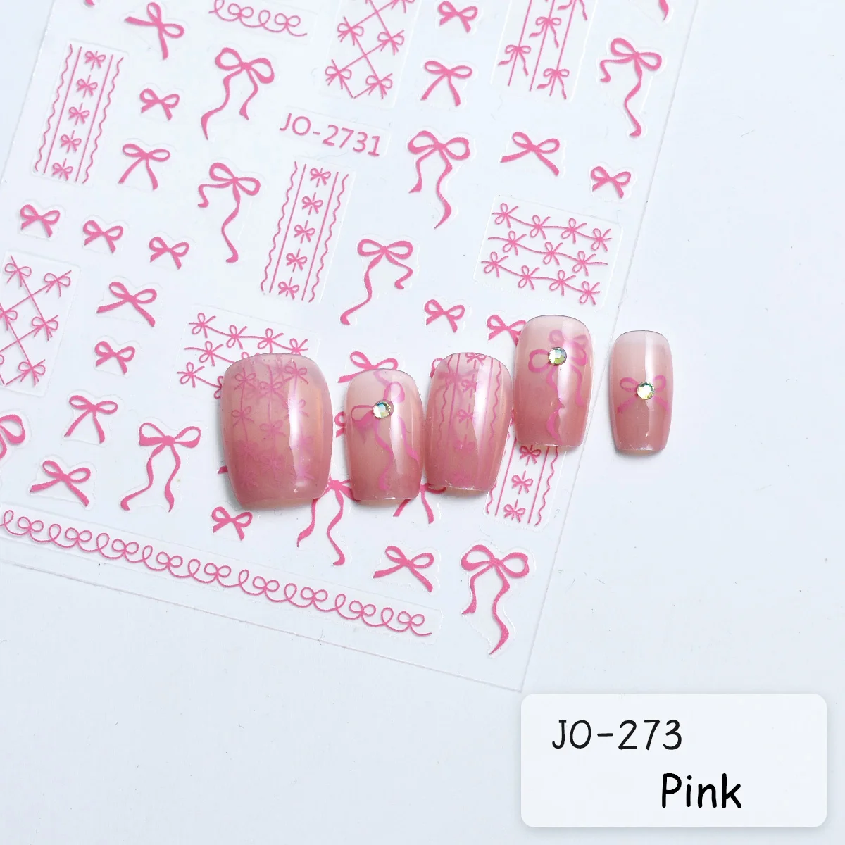 1 ورقة Bowknot شريطة من الدانتيل مسمار الفن ملصقات الكورية الحلو نمط ثلاثية الأبعاد الإغاثة فن الديكور ذاتية اللصق الأظافر الشارات