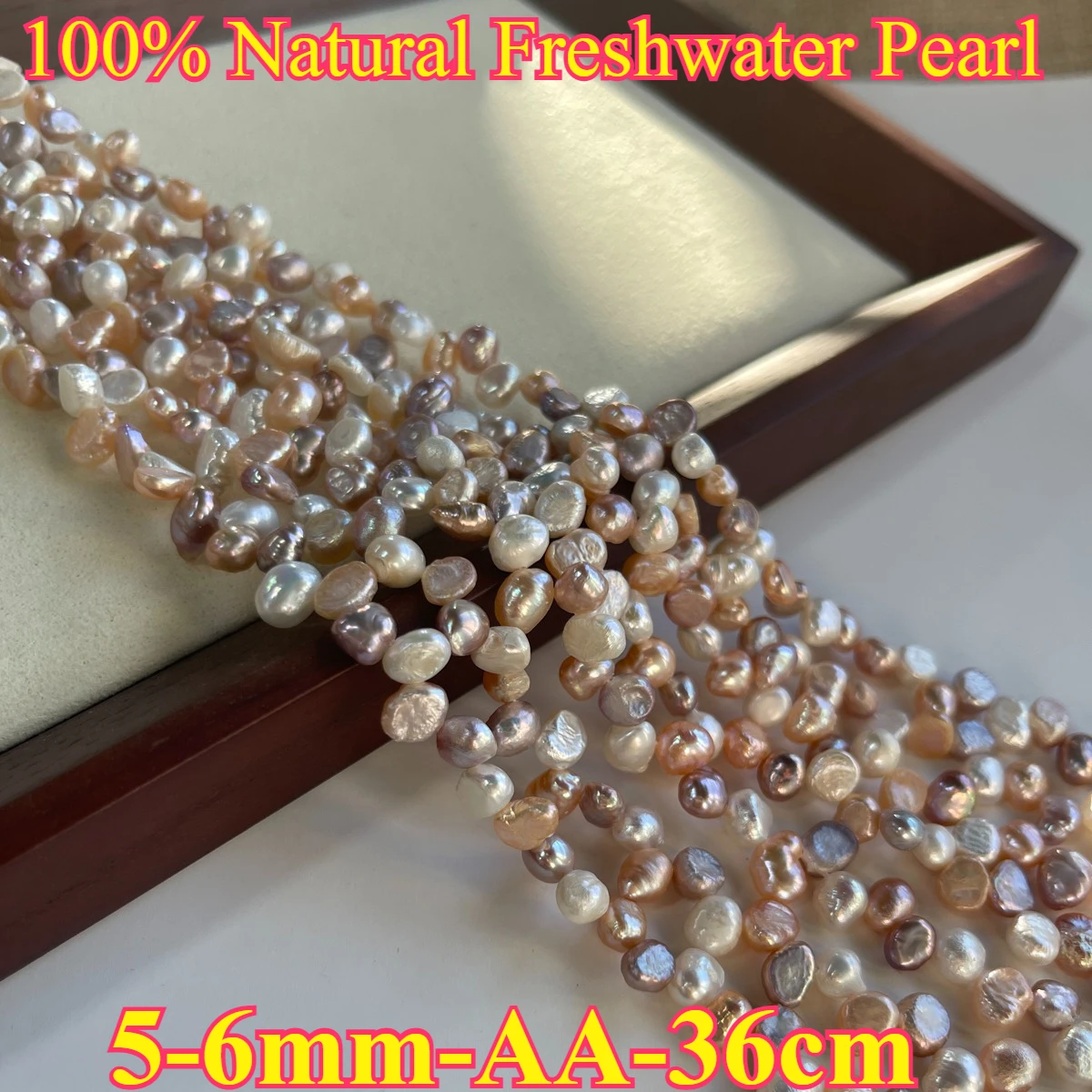 

5-6mmAANatural Freshwater Pearl Mixed Color Irregular Bead Elegant Luxurious for DIY Jewelry Making Handmade Bracelet Necklace
