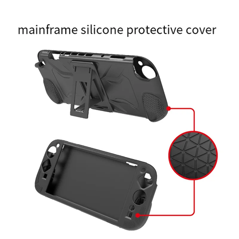 Ffyy-shell capa protetora de silicone capa completa para switch 2 suporte integrado aperto aprimorado design leve