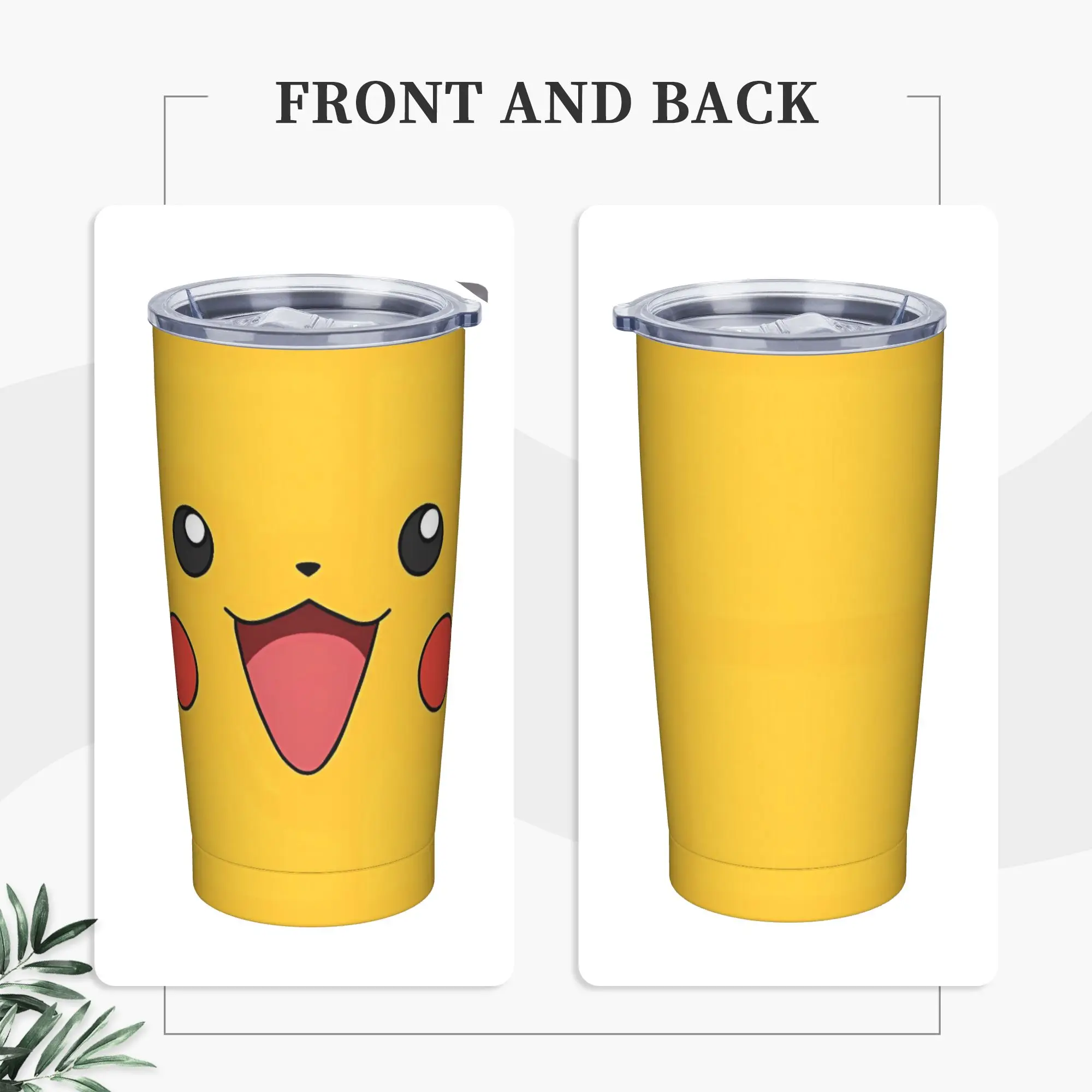 

Stainless Steel Tumbler P-Pikachu Coffee Mug Insulated Cold and Hot Car Mugs Travelist Graphic Water Bottle