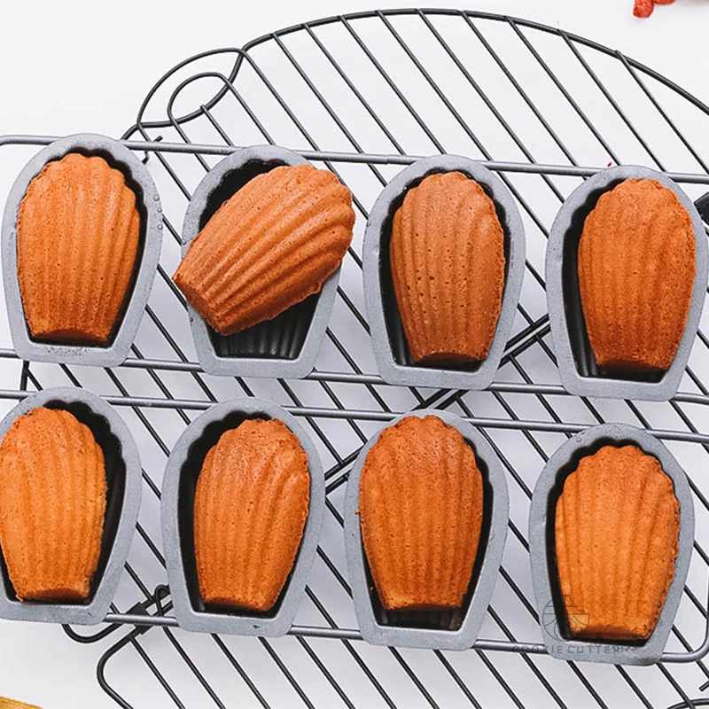 

8 Cavity Bakeware Madeleine Baking Pan Muffin Cakes Home DIY Baking Mold Kitchen Accessories Carbon Steel Decoration Tools