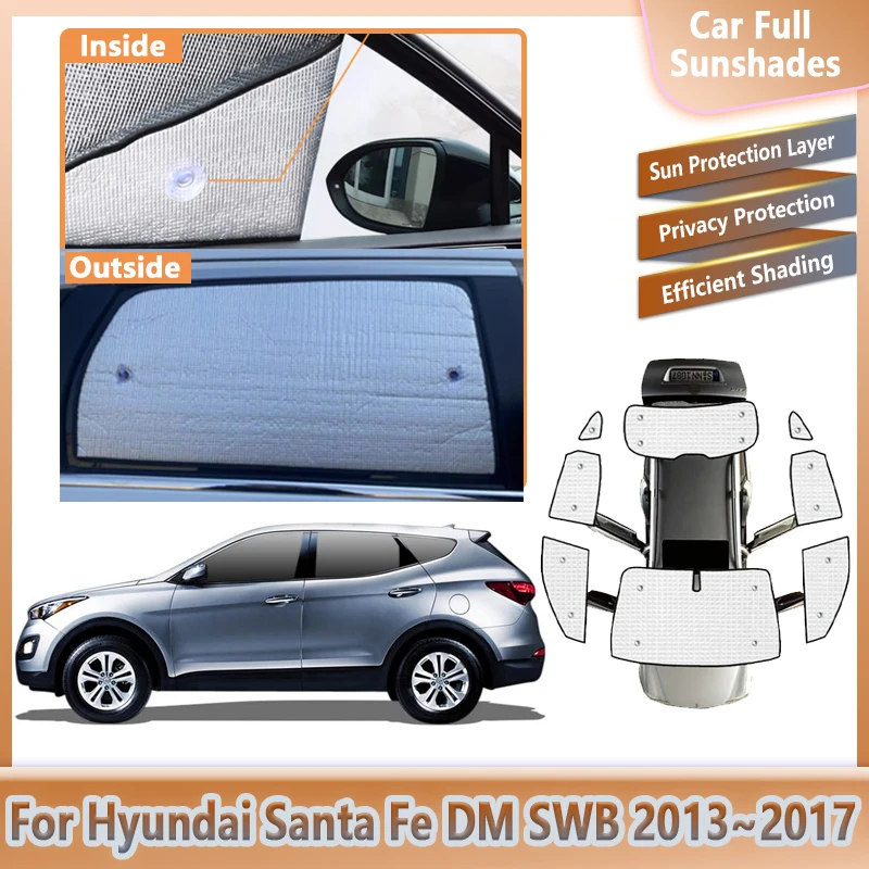 

Car Sunshade For Hyundai Santa Fe DM SWB MK3 2013~2017 Window Windshield Front UV Protect Reflector Shade Sun Visor Accessories