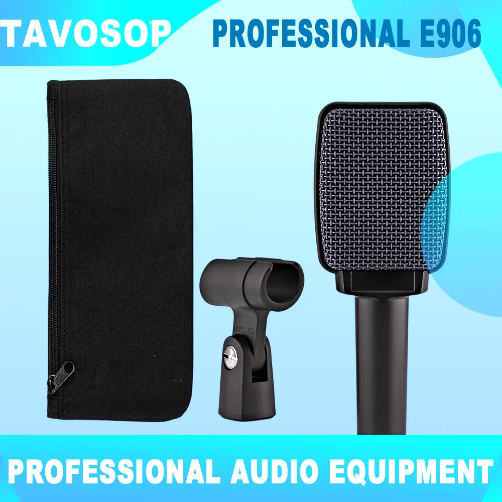 

Профессиональный микрофон для ударных TAVOSOP E906 с переключаемым фильтром присутствия, динамический микрофон для гитары и инструментов для живых выступлений и студийной записи