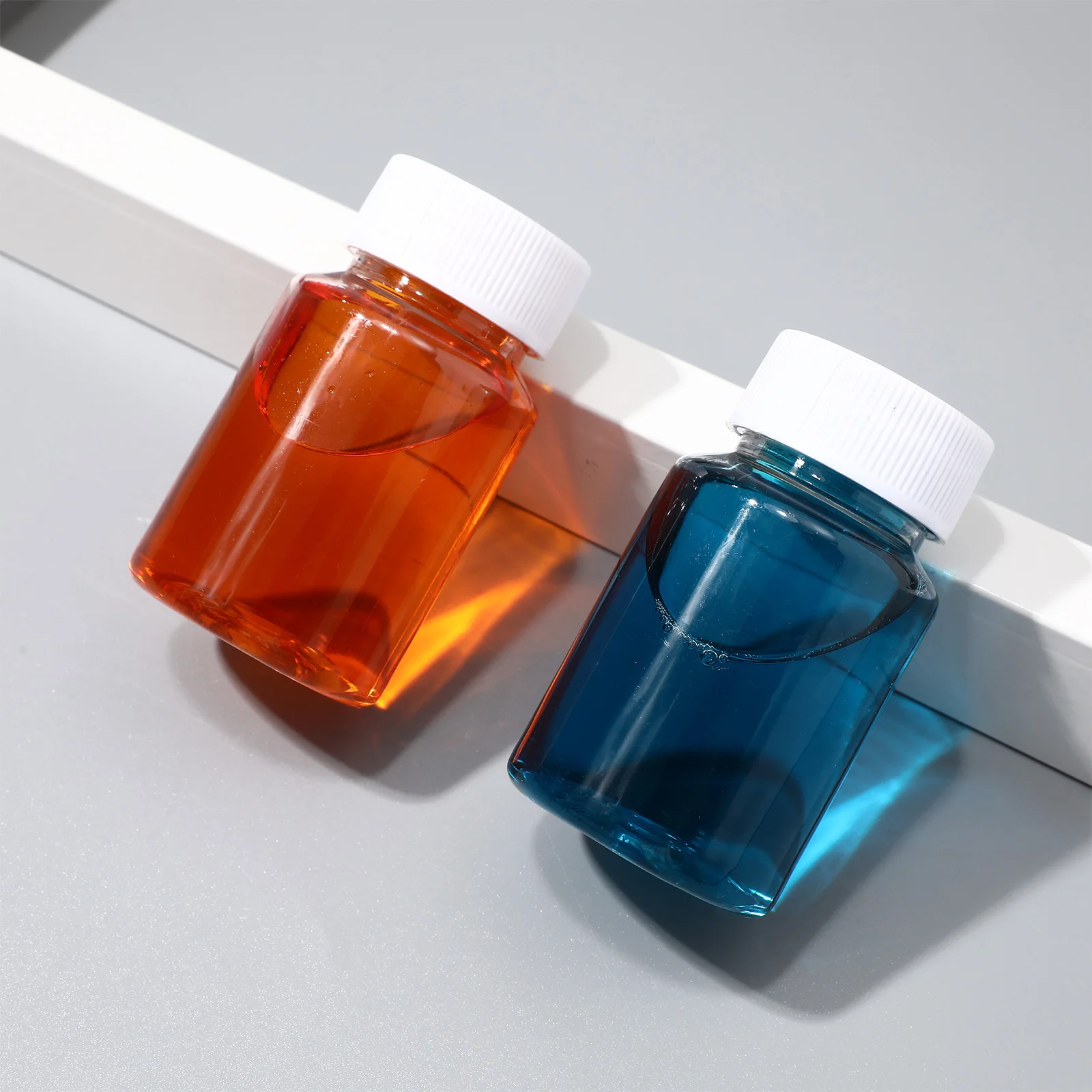 12pçs 80ml garrafas de plástico para animais de estimação, tampa de parafuso, recipientes à prova de vazamento para comprimidos, cápsulas, pó, vitaminas, experimento de armazenamento de ervas