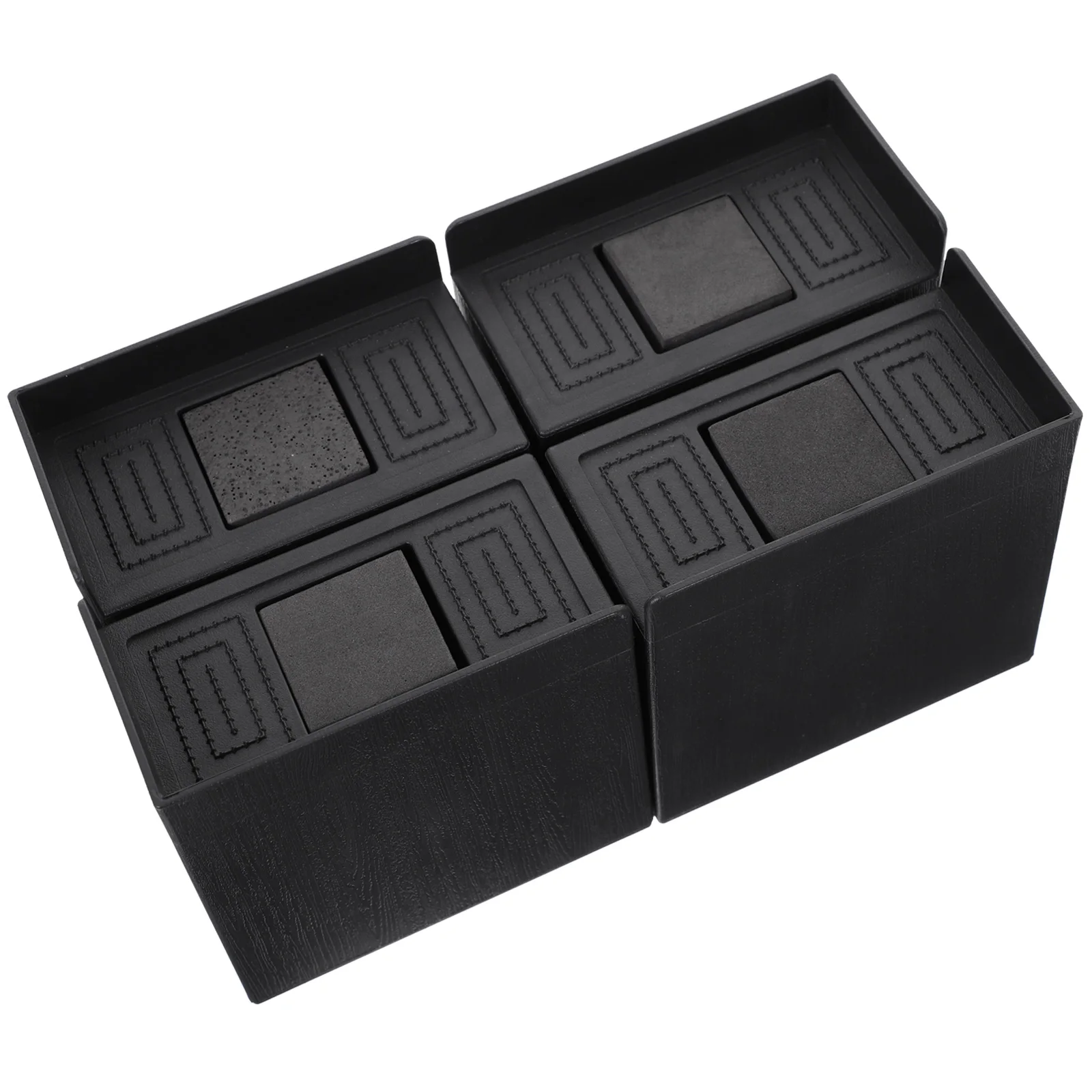 

4pcs Furniture Heavy Duty Black 4 Inch Bed Lifters For Sofa Table Chair Washing Machine Support Blocks Bed Furniture Lift Table