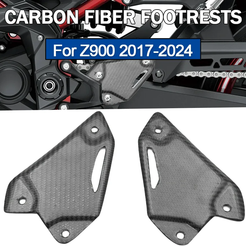 

Carbon Fiber Footrests For KAWASAKI Z900 Z900SE 2018-2023 Carbon Fiber Motorcycle Accessories Heel Guard Plates Foot Rests z900