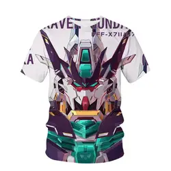 Summer Mobile Suit Gundam T Shirts Boys Girls Fashion Mens Womens Kids 3D Printed T Shirts Short Sleeves Casual Tops Clothing