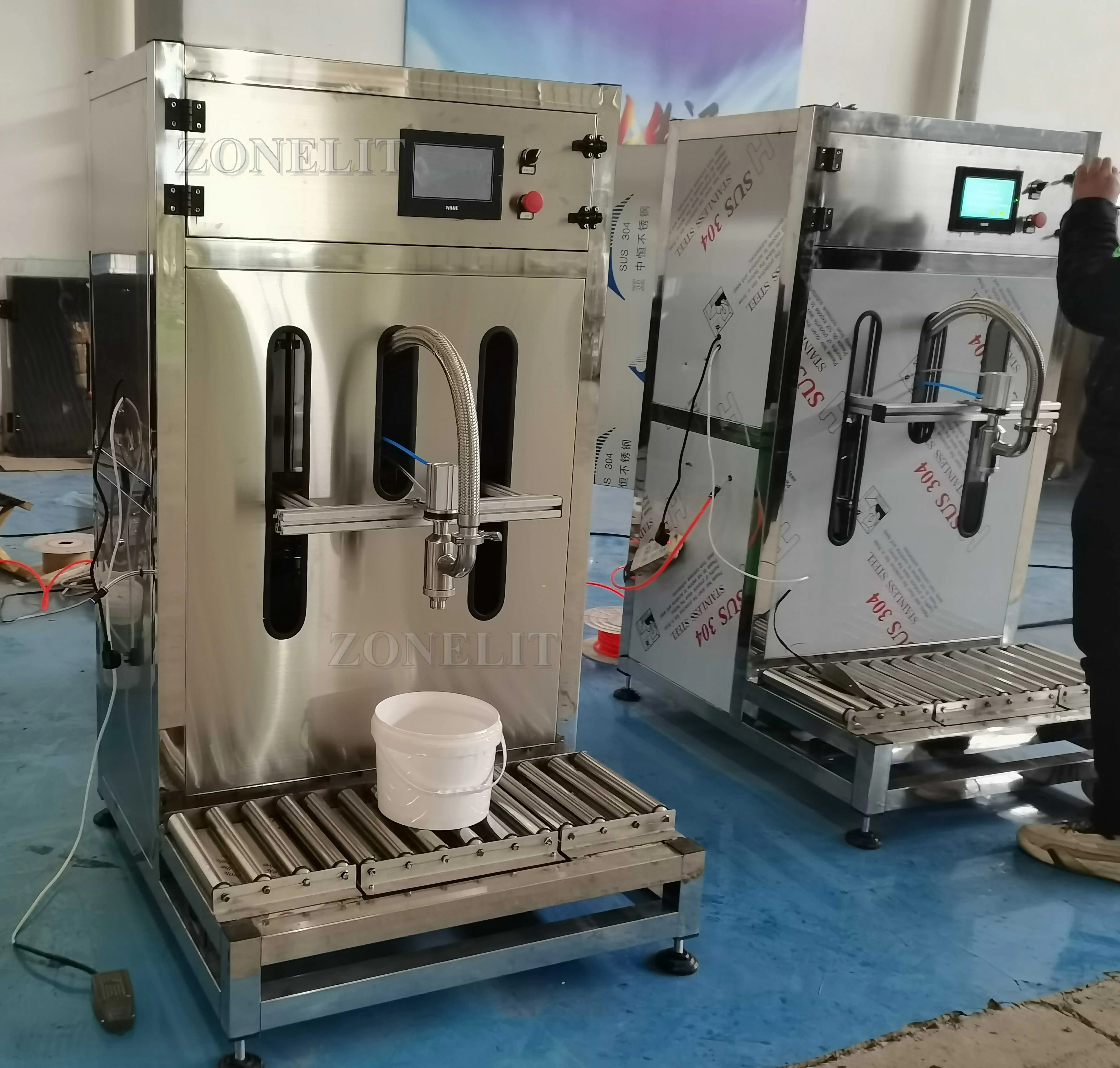 One Head Viscous Edible Multi Nozzle Pump 5 Litre Plastic Bottle Filling Machine