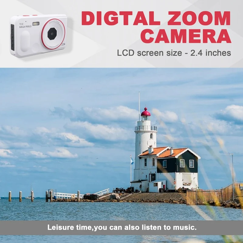 Цифровая камера с 16-кратным цифровым зумом и автофокусом, 2,5K HD, 72 МП, цифровая видеокамера для дома, путешествий на открытом воздухе