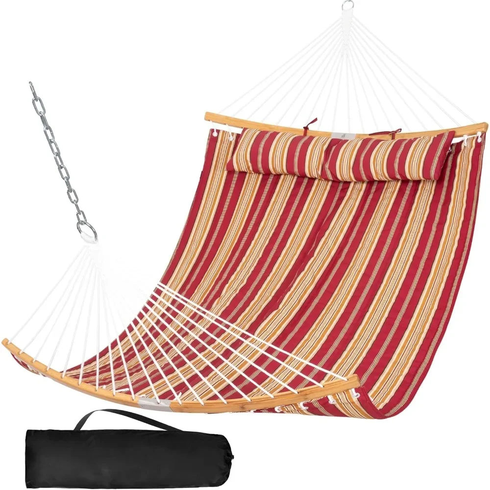 

SUNCREAT Hammocks Large Tree Hammock for Outside, Replacement Hammock for Stand, Red Stripes|