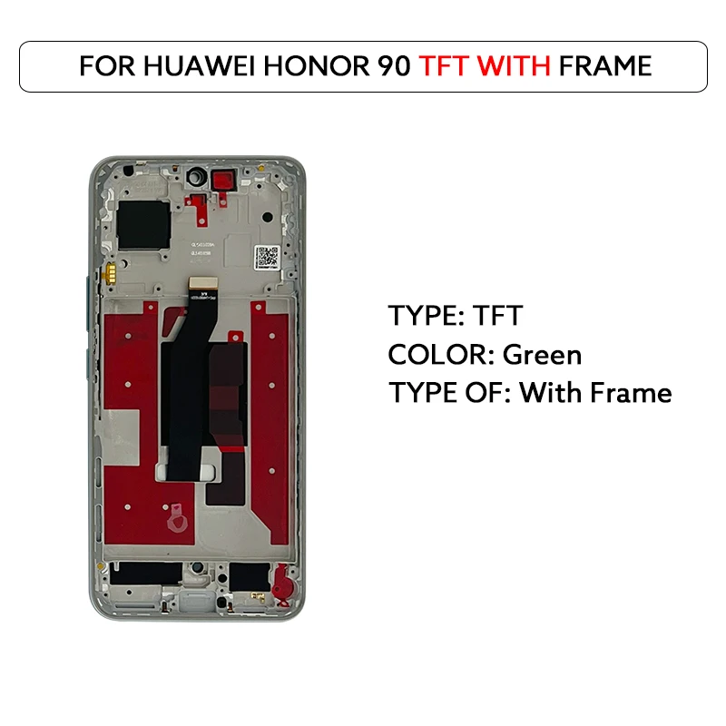 Voor Huawei Honor 90 AMOLED Lcd Touch Screen Digitizer Vergadering Met Frame REA-AN00 REA-NX9 TFT LCD Scherm Reparatie onderdelen