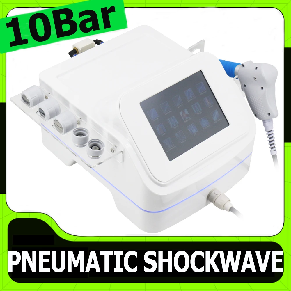 

Pneumatic Shockwave Therapy Machine 10Bar ED Treatment Pain Relief Professional Shock Wave Relaxation Massager For SPA Salon Use