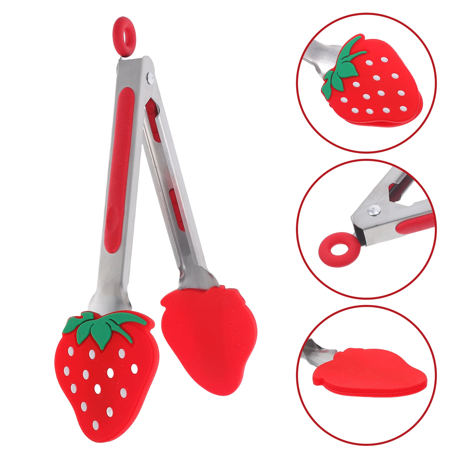 

Heat Resistant Silicone Tip Tongs Non-Scratch Stainless Steel Locking Tongs for Bbq Air Fryer Cooking Grilling Salad Serving