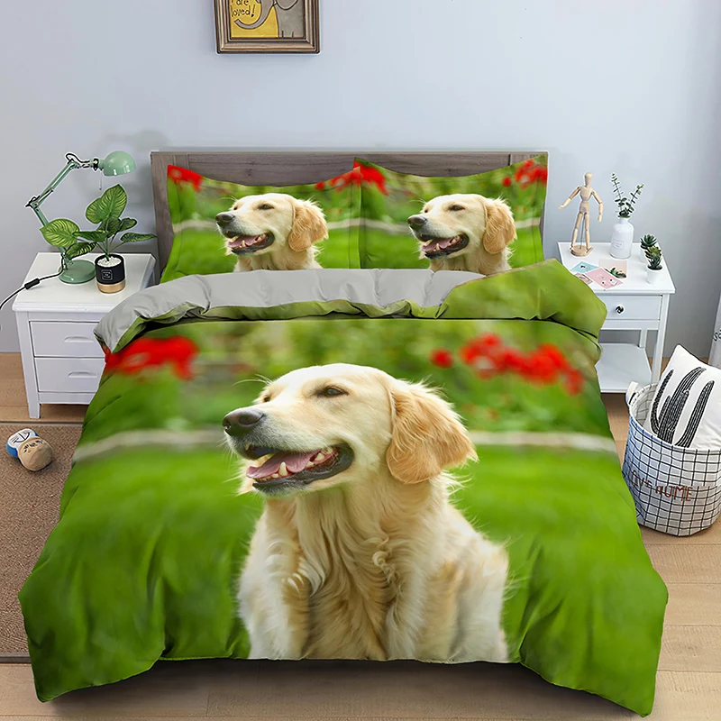 

3D cute animals Print Bedding Set Simple Comfortable Duvet Cover Single Double King Queen Size with PIllowcase