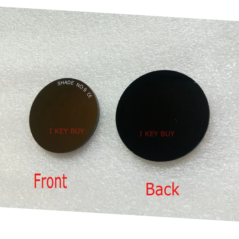 Black Glass Filter Round Shape Lens 4pcs/lot 50mm for Welding Goggles Masks Shipment Golden Coating Black Eye Filters DIN9 /13