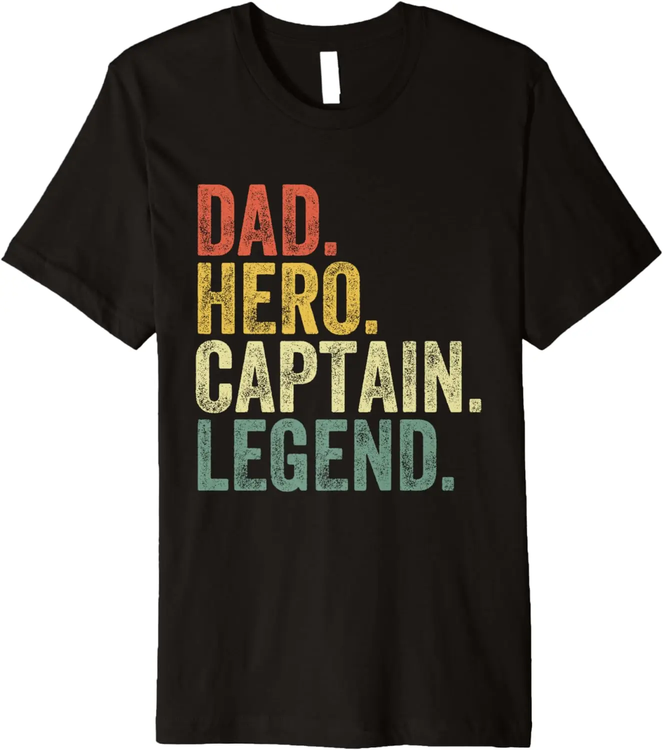 

Dad Hero Captain Legend Pontoon Boating Cruise Vintage Retro Premium T-Shirt