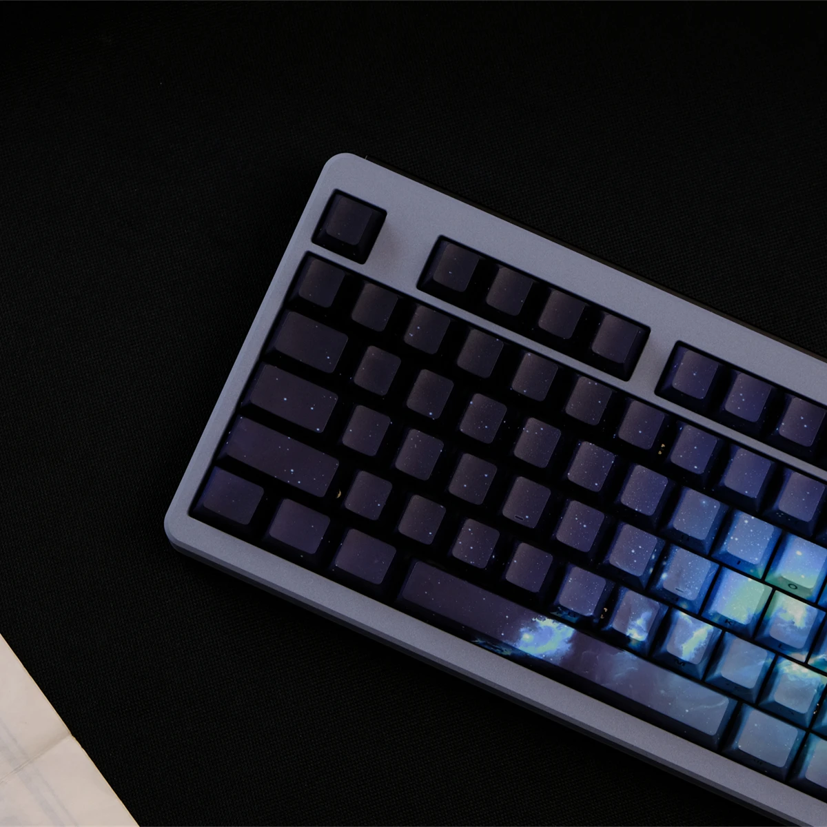 

130 Keys Cosmic Nebula Dye Sublimation PBT Keycap Side-lit Shine Through Keycaps Cherry Profile for MX Switch Gaming Keyboard