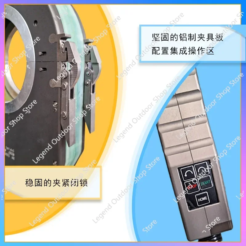 Stainless steel pipe welding handle head. Welding torch, clean pipe, automatic welding machine