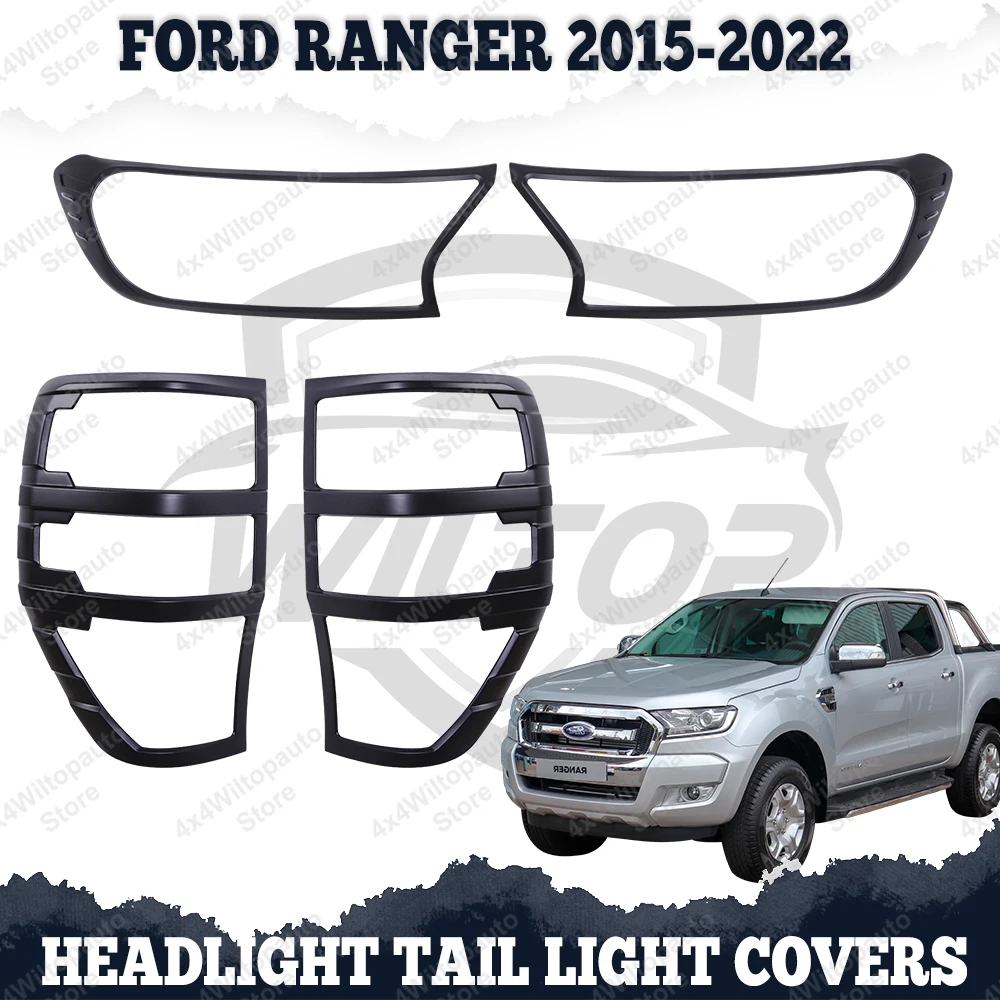 

Headlights Rear Tail Lights For Ford Ranger T7 T8 2015-2022 Wildtrak XLT XLS Sport Headlight Tail Light Protector Trim Guard