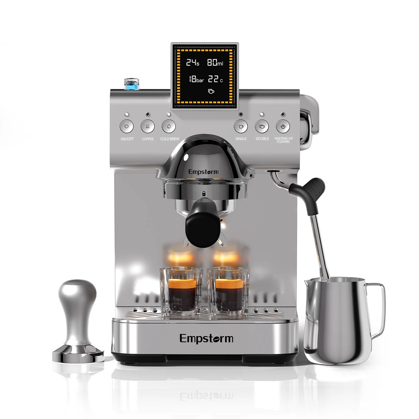 For Empstorm CB2 Cappuccino Latte Maker Electric US Plug Espresso Coffee Machine Cold Brew System Manual For Car Use Certified