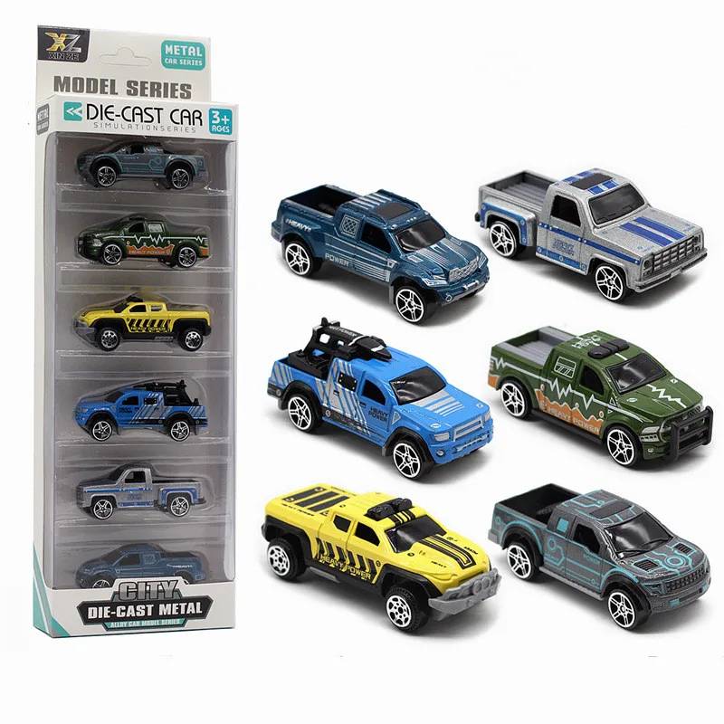 1:64 legering mini retro off-road automodel, simulatie pick-up auto speelgoed, raceauto speelgoed, groothandel