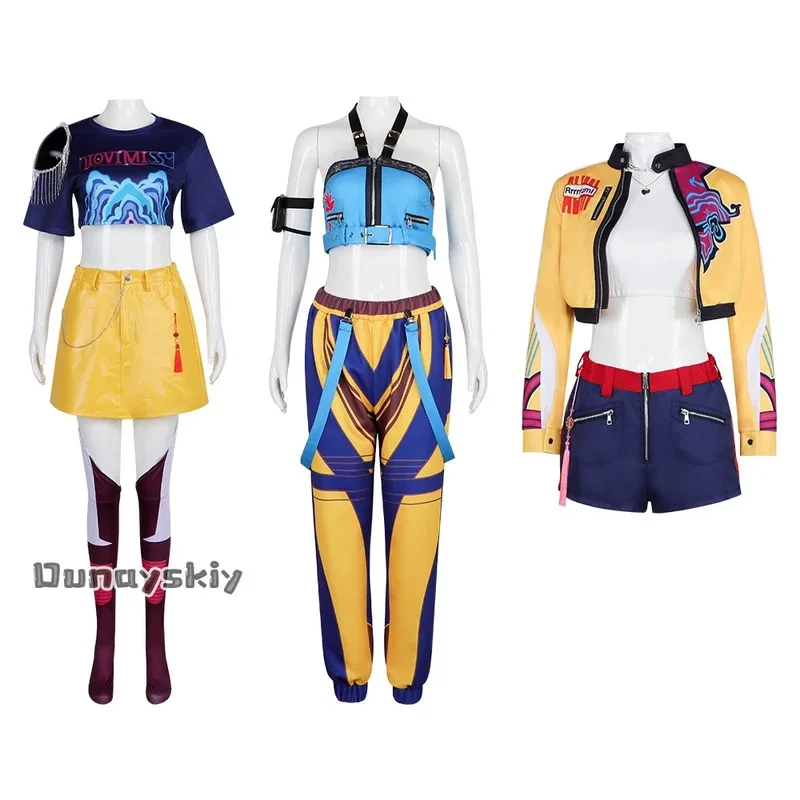 

2025 11 Cos Hunters Superstar Lumi Mira Zoe Косплей Костюм Аниме Ролевая игра KPop Demon Полный комплект Групповой костюм для девочек Женский Хэллоуин