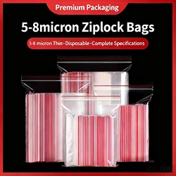 Jewelry Ziplock Zip Zipped Lock Reclosable Plastic Poly Clear Bags Thickness 0.05mm 0.06mm 0.08mm