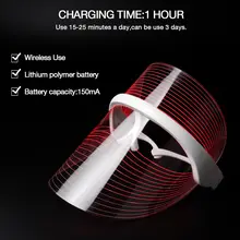 Wireless LED facial mask with multi-color therapy #4