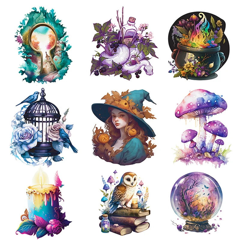 Gothic Magic Witch Varied Stickers Pack for Kid Crafts Scrapbooking Travel Luggage Laptop Wall Decorative Graffiti Cartoon Decal