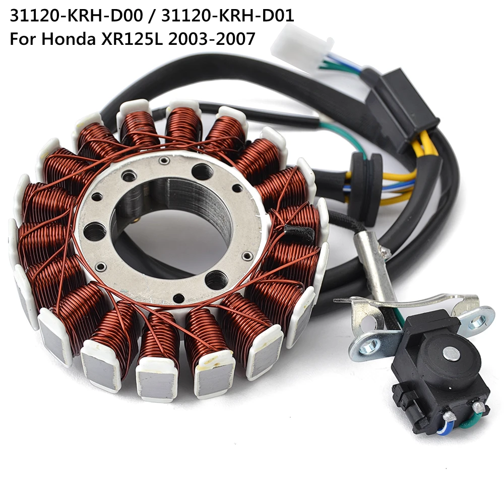 

Stator Coil For Honda XR125L 2003 2004 2005 2006 2007 31120-KRH-D00 31120-KRH-D01 XR 125L Generator Magneto Coil