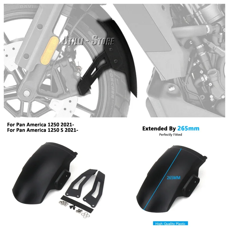 Motorcycle Mudguards Front Fender Splash Guard Extension For Pan America 1250 Special PAN AMERICA 1250 S PA1250 2021-2024