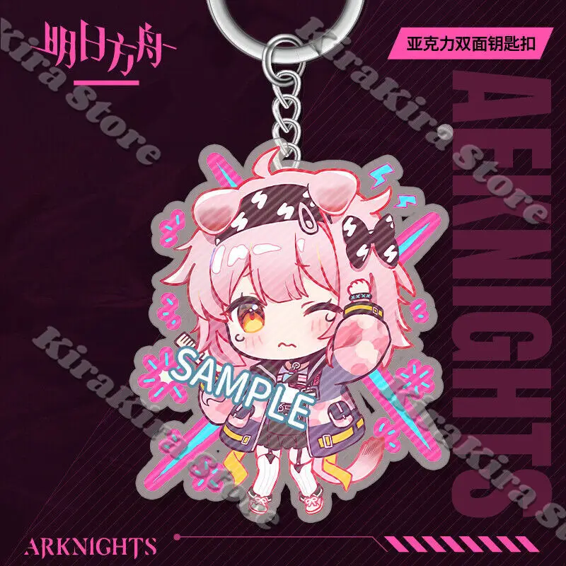 Muelsyse Arknights Anime Keychain Skadi The Corruptin Bags Pendant Mudrock Cosplay Acrylic Ornaments Ho'olheyak Keyring Gift