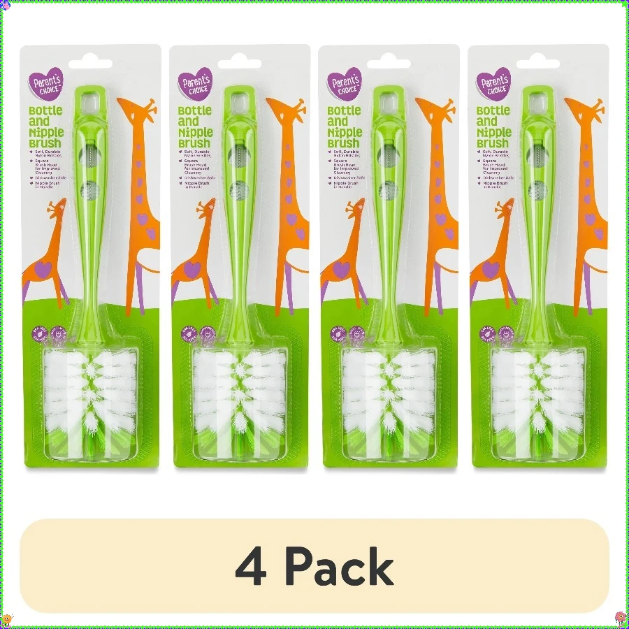 

(4 шт.) Щетка для бутылок и сосков, можно мыть в посудомоечной машине для удобной чистки, удобная, удобная ручка