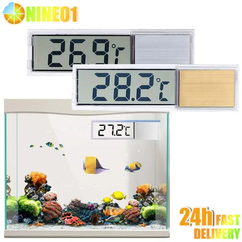 Aquarium Thermometer Electronic LCD Digital Fish Tank Temperature Measurement Fish Tank Temp Meter Aquarium Pet Fish Accessories