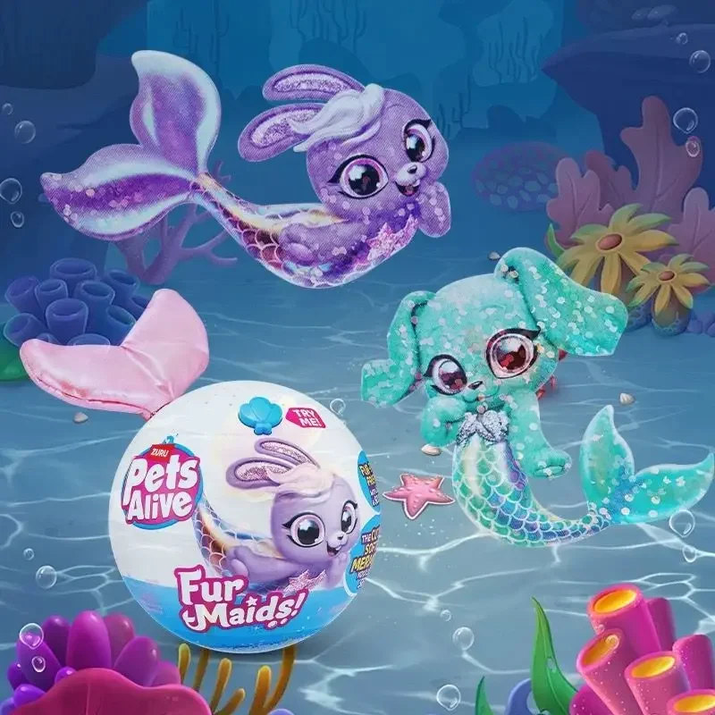 Fille 16 cm Pate Pet Sirène Boules Surprise Cadeaux Glow Sound Poupée électronique pour animaux de compagnie