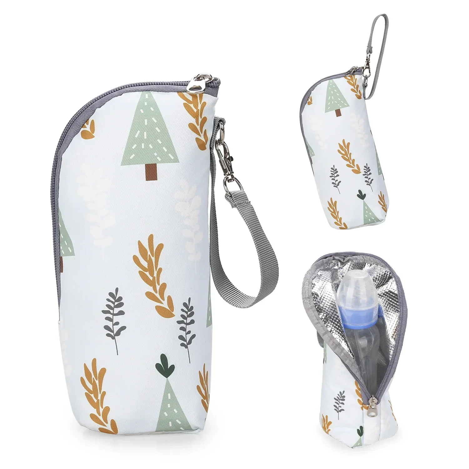 Isolierte Babyflaschenwärmetasche für Säuglingsflaschen mit Aluminiumfolie-Isolierung, Tragbare Kinderwagen-Hängetasche, Zubehör