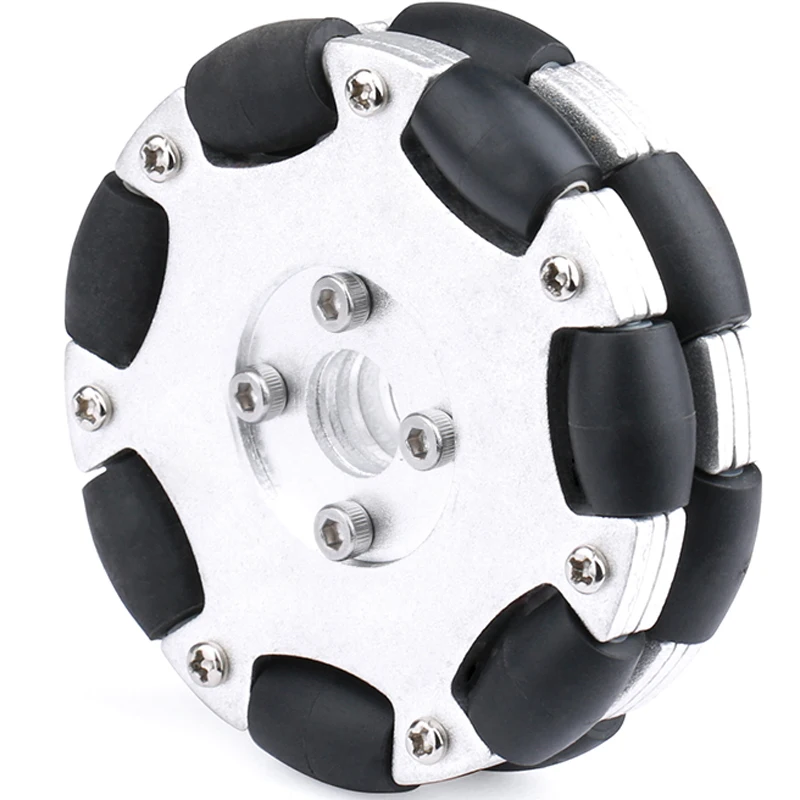 15KG Belasting 82mm Omnidirectioneel Wiel Compatibel 4/5/6/8mm Hub Metalen Fulai Wiel Omni Robot Ros Platform Omnidirectionele Beweging