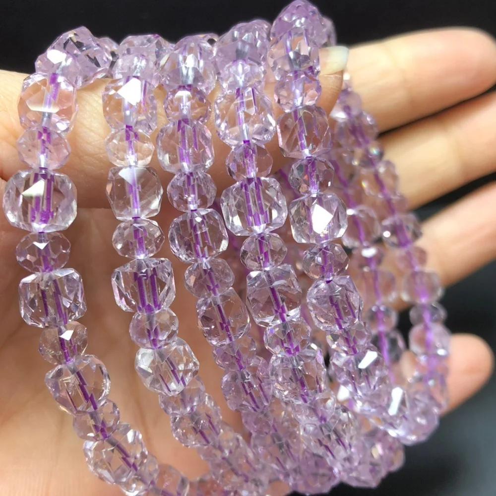 

Браслет из натурального аметиста 6 мм, кристалл для женщин, энергетический амулет, ювелирное изделие, целебный подарок, 1 шт.