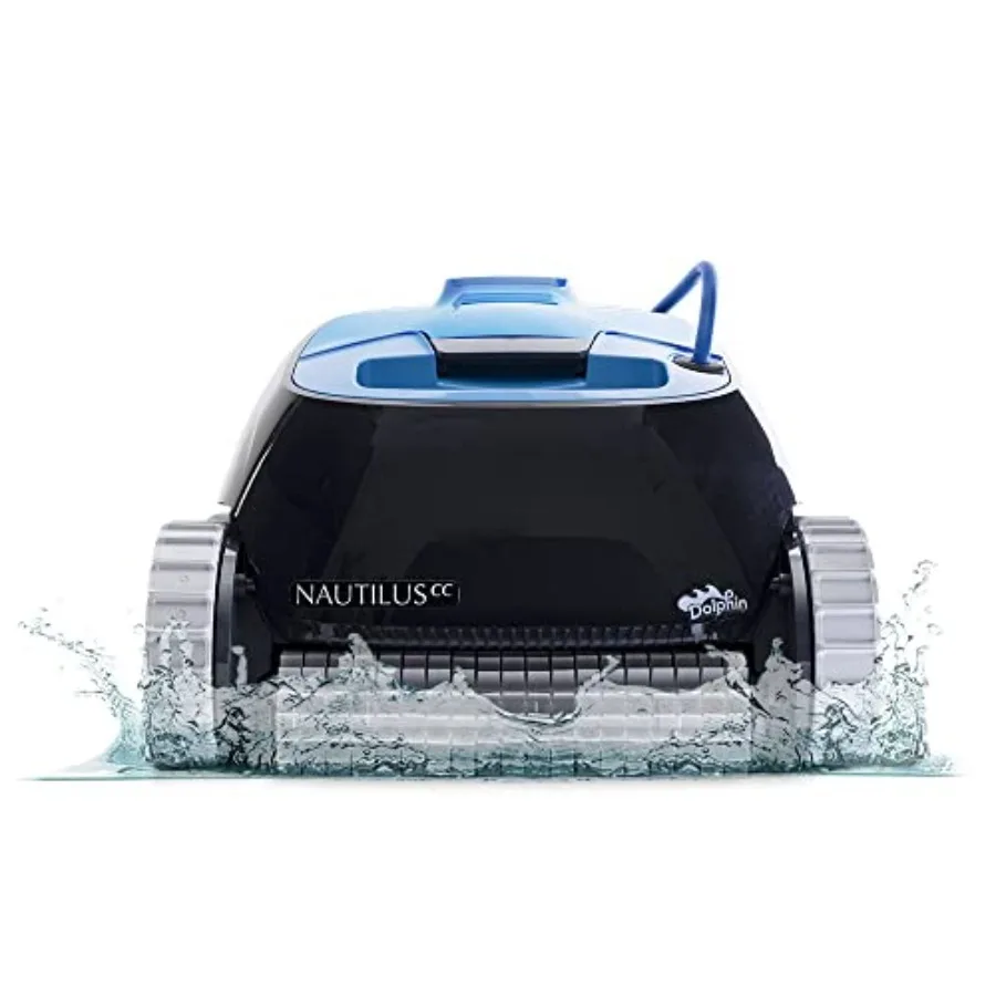 

Automatic Robotic Pool Vacuum Cleaner, Wall Climbing Scrubber Brush, Top Load Filter Access, Ideal for Above/In-Ground Pools up