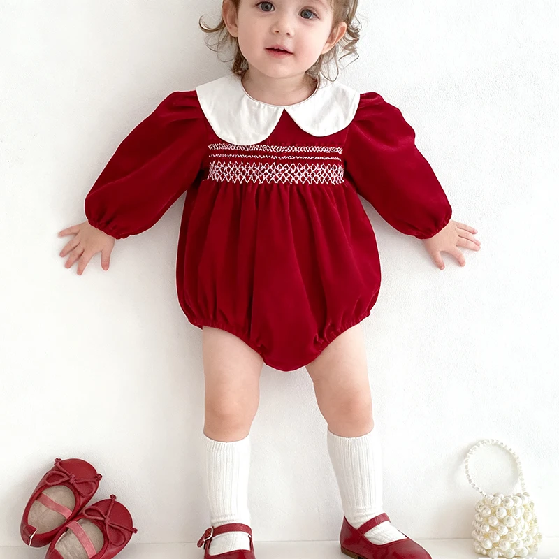 

Новинка 2023 года, осенняя одежда для маленьких девочек 0-24 месяцев, боди для новорожденных девочек, комбинезон с длинными рукавами для маленьких девочек