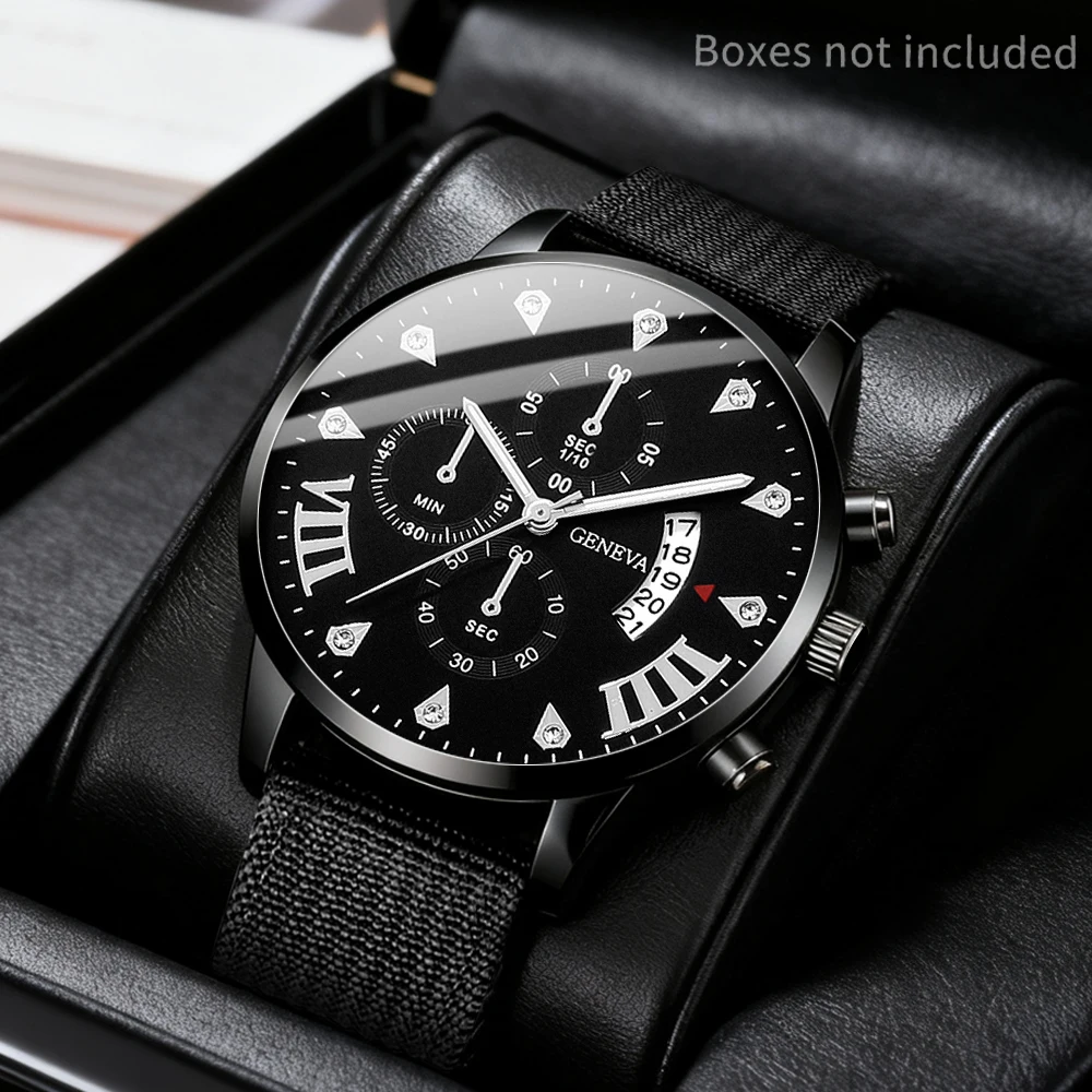 4pc men's watch and home accessory set, stylish and casual, trendy latest model, the best choice for gifts